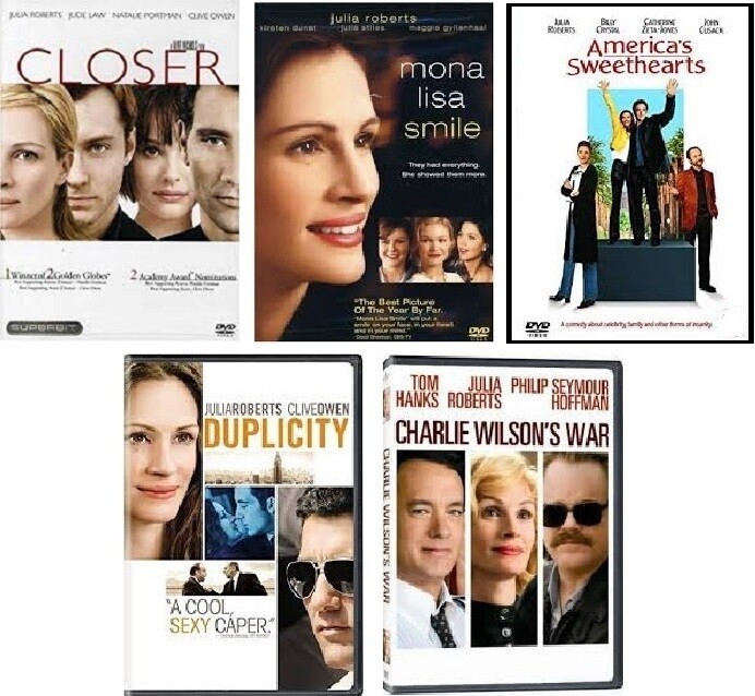 Julia Roberts 5 Film Collection (DVD) Complete Title Listing In Description