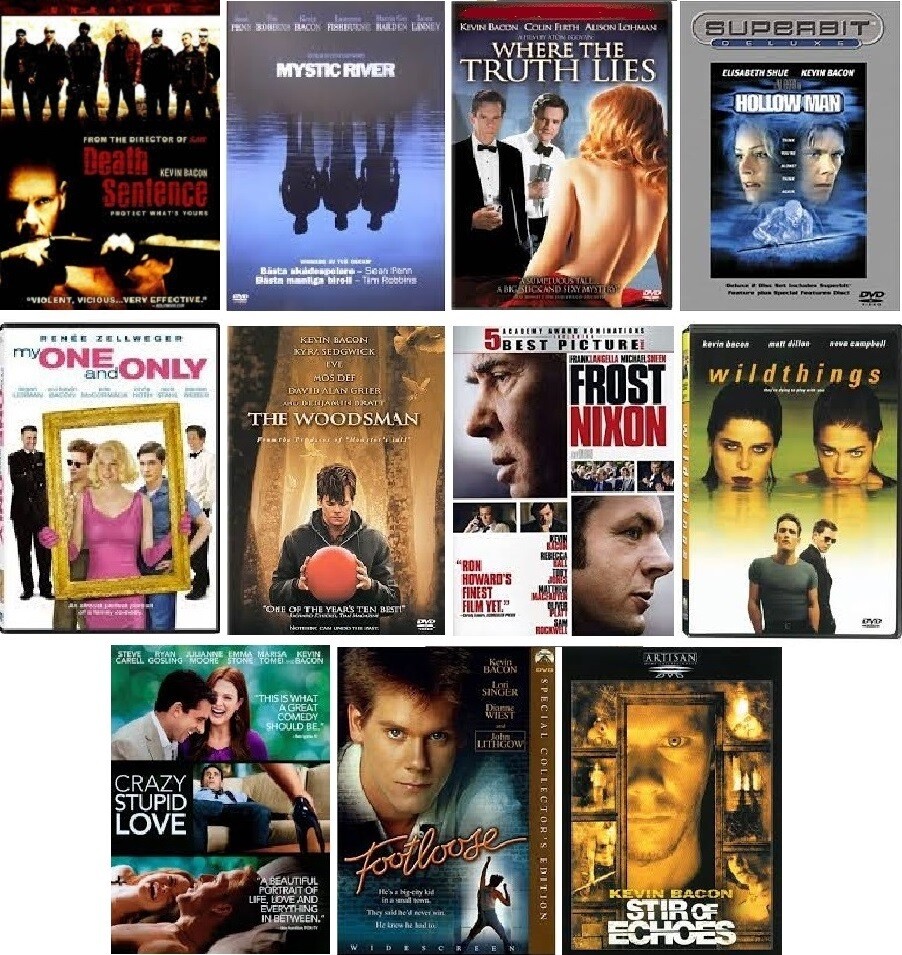 Kevin Bacon 11 Film Collection (DVD) Complete Title Listing In Description