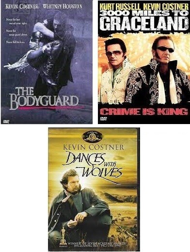 Kevin Costner 3 Film Collection (DVD) Complete Title Listing In Description.