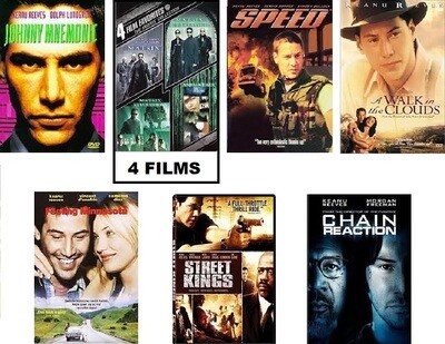 Keanu Reeves 10 Film Collection (DVD) Complete Title Listing In Description. Keanu Reeves 10 Film Collection (DVD) Complete Title Listing In Description.