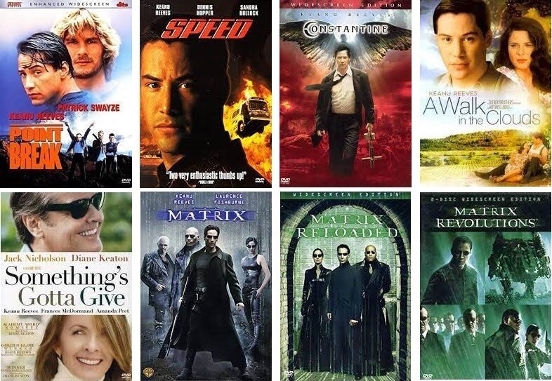 Keanu Reeves 8 Film Collection (DVD) Complete Title Listing In Description