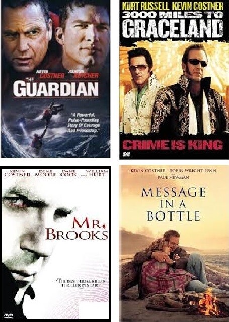 Kevin Costner 4 Film Collection (DVD) Complete Title Listing In Description
