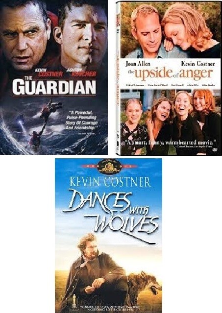 Kevin Costner 3 Film Collection (DVD) Complete Title Listing In Description