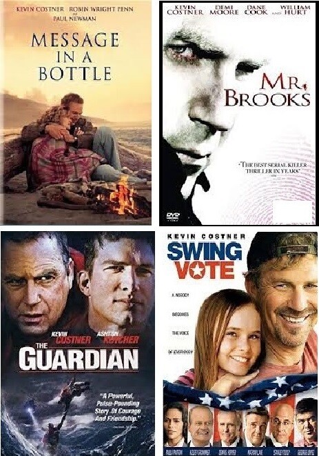 Kevin Costner 4 Film Collection (DVD) Complete Title Listing In Description