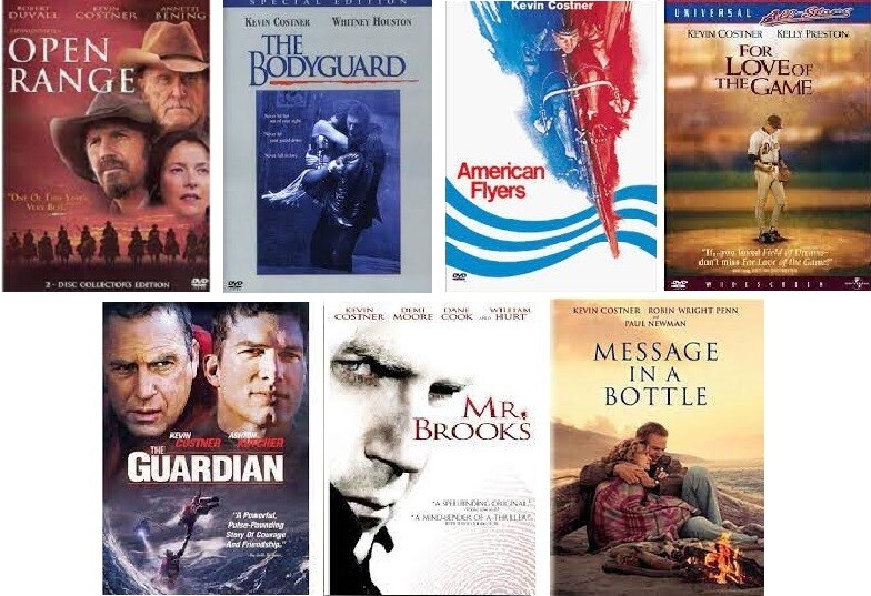 Kevin Costner 7 Film Collection (DVD) Complete Title Listing In Description
