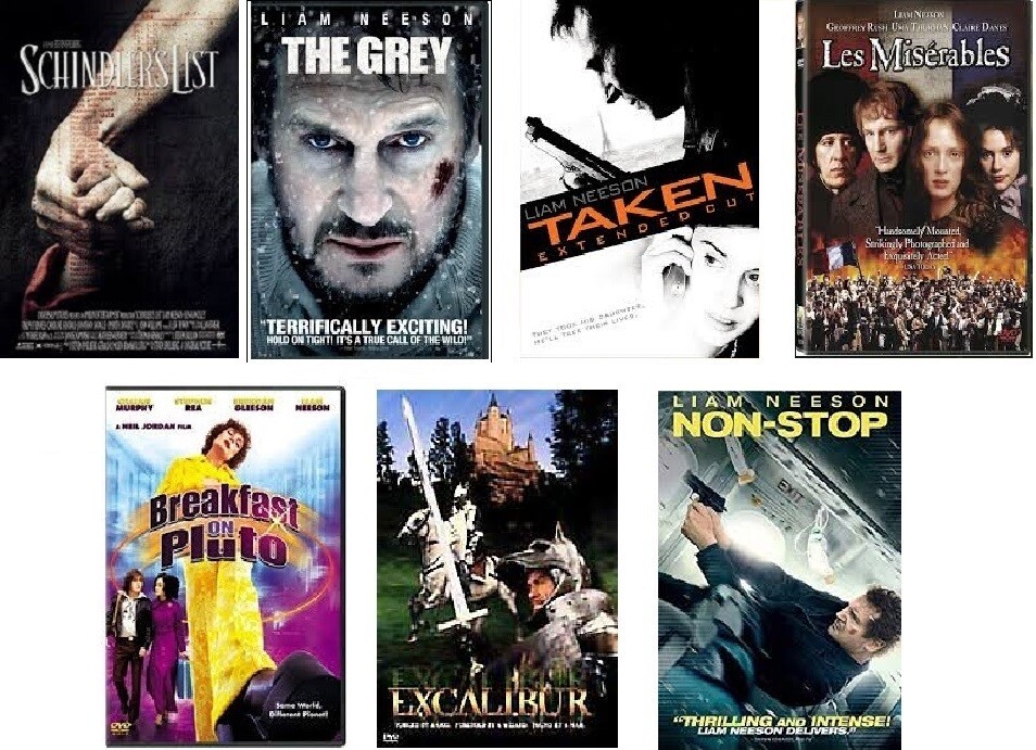 Liam Neeson 7 Film Collection (DVD) Complete Title Listing In Description