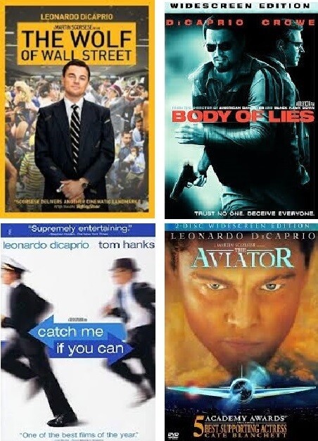 Leonardo DiCaprio 4 Film Collection (DVD) Complete Title Listing In Description