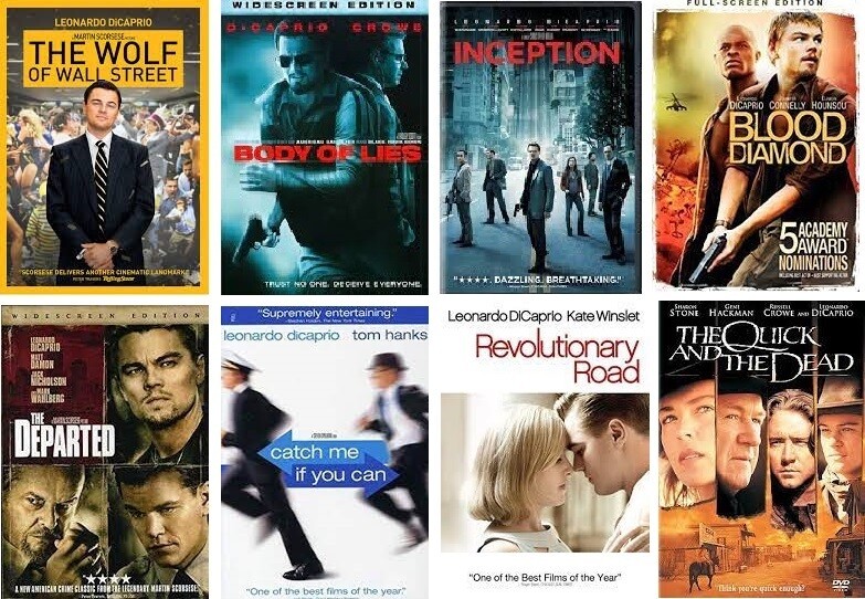 Leonardo DiCaprio 8 Film Collection (DVD) Complete Title Listing In Description.