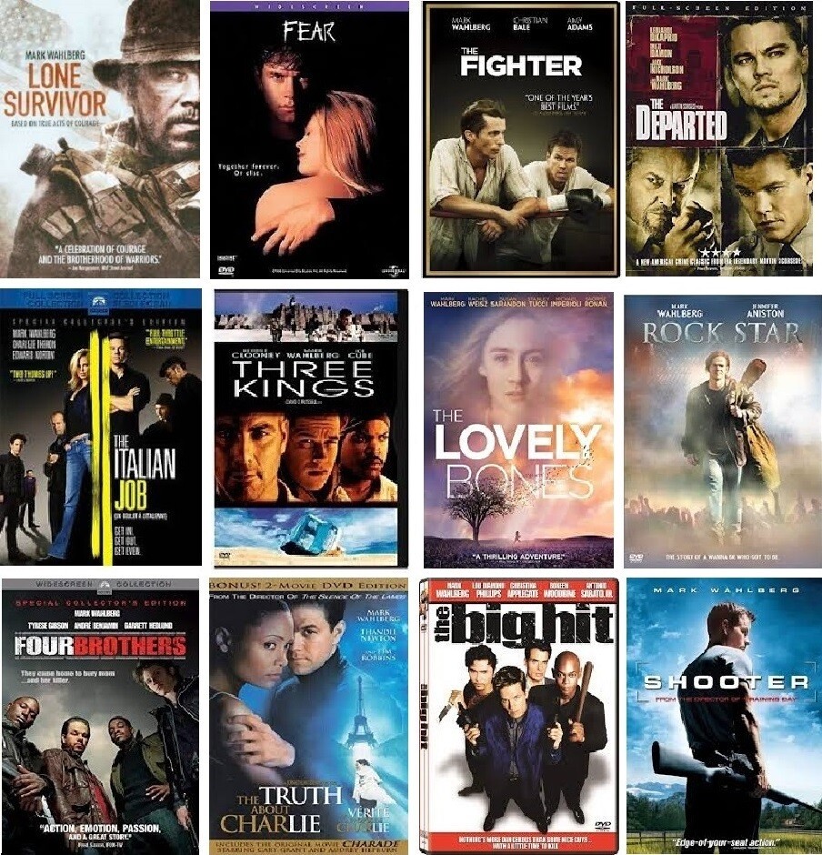 Mark Wahlberg 12 Film Collection (DVD) Complete Title Listing In Description
