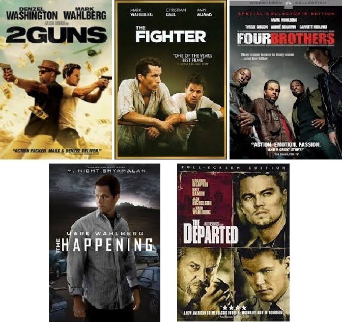 Mark Wahlberg 5 Film Collection (DVD) Complete Title Listing In Description