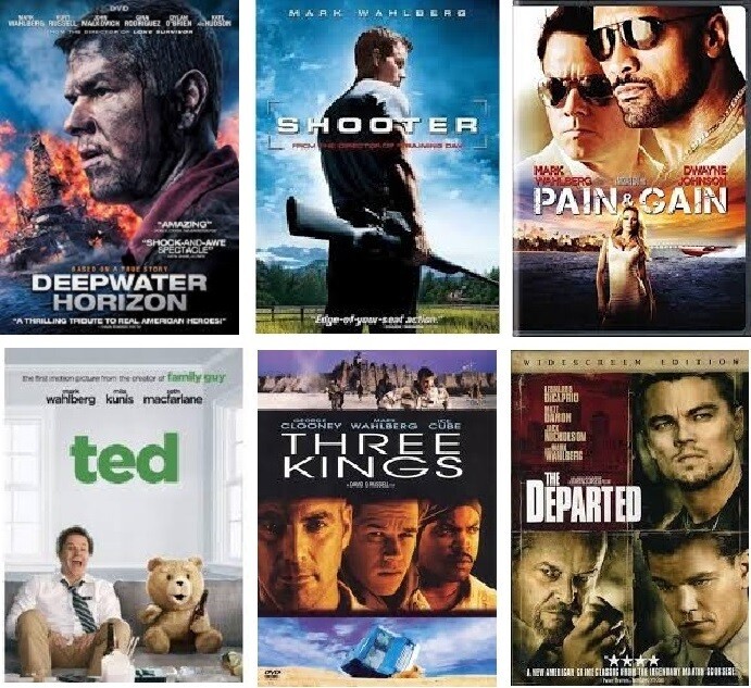 Mark Wahlberg 6 Film Collection (DVD) Complete Title Listing In Description