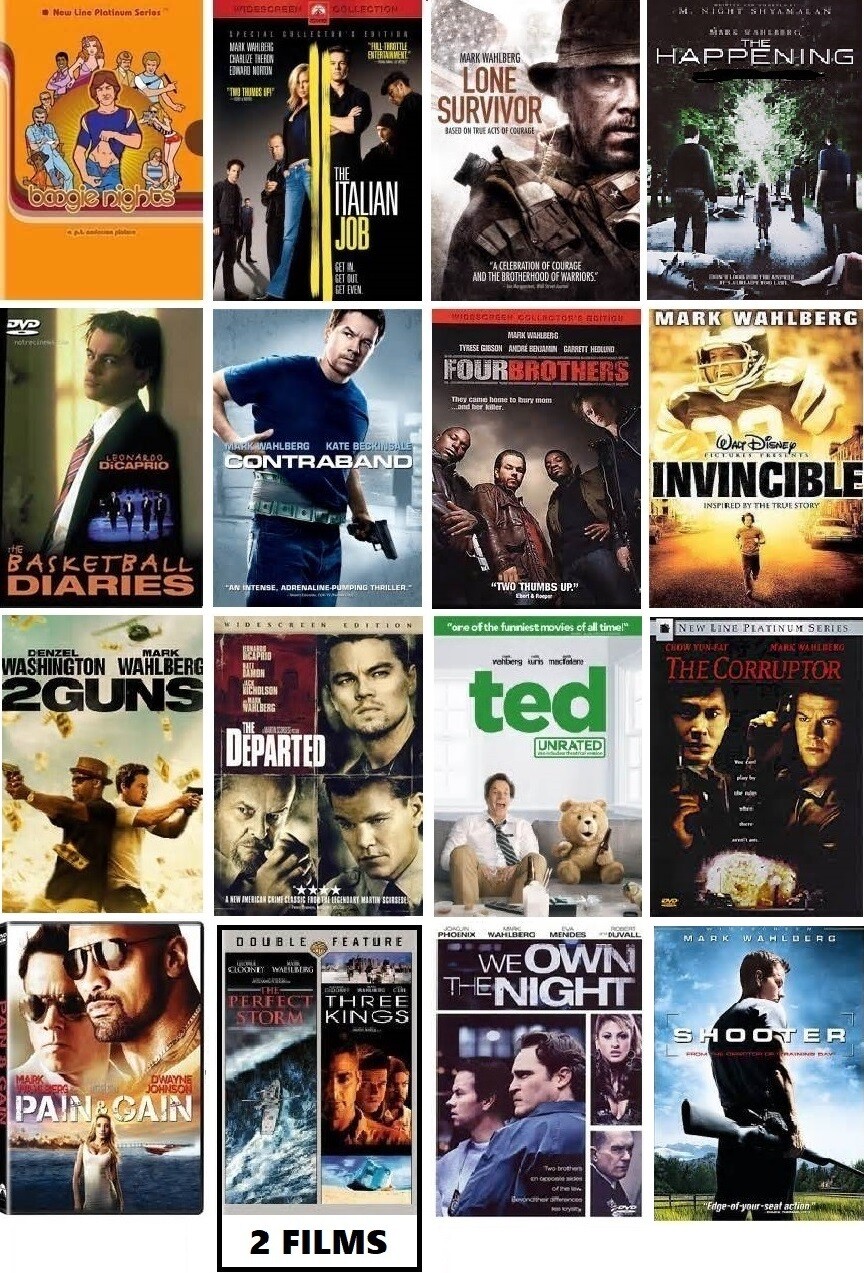 Mark Wahlberg 17 Film Collection (DVD) Complete Title Listing In Description.