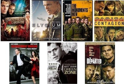 Matt Damon 7 Film Collection (DVD) Complete title Listing In Description