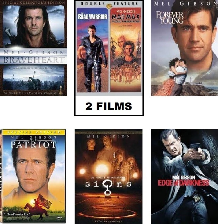 Mel Gibson 7 Film Collection (DVD) Complete Title Listing In Description.