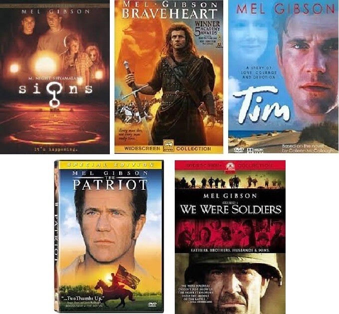 Mel Gibson 5 Film Collection (DVD) Complete Title Listing In Description