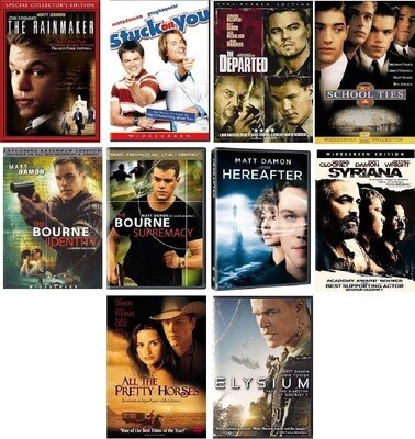 Matt Damon 10 Film Collection (DVD) Complete Title Listing In Description
