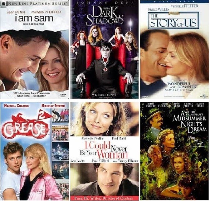 Michelle Pfeiffer 6 Film Collection (DVD) Complete Title Listing In Description.