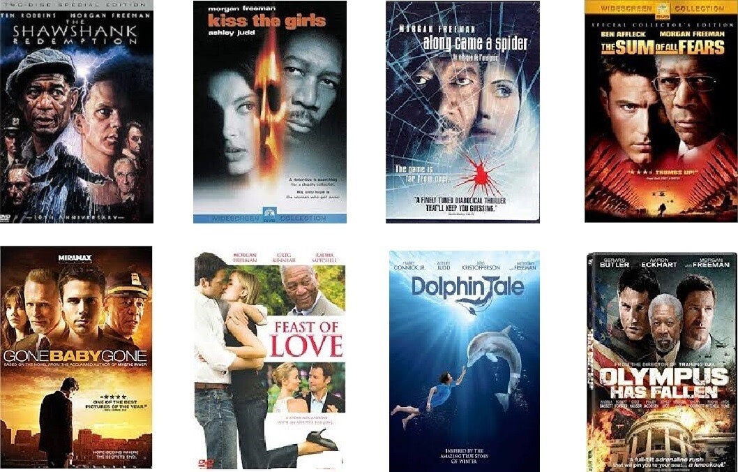 Morgan Freeman 8 Film Collection (DVD) Complete Title Listing In Description.