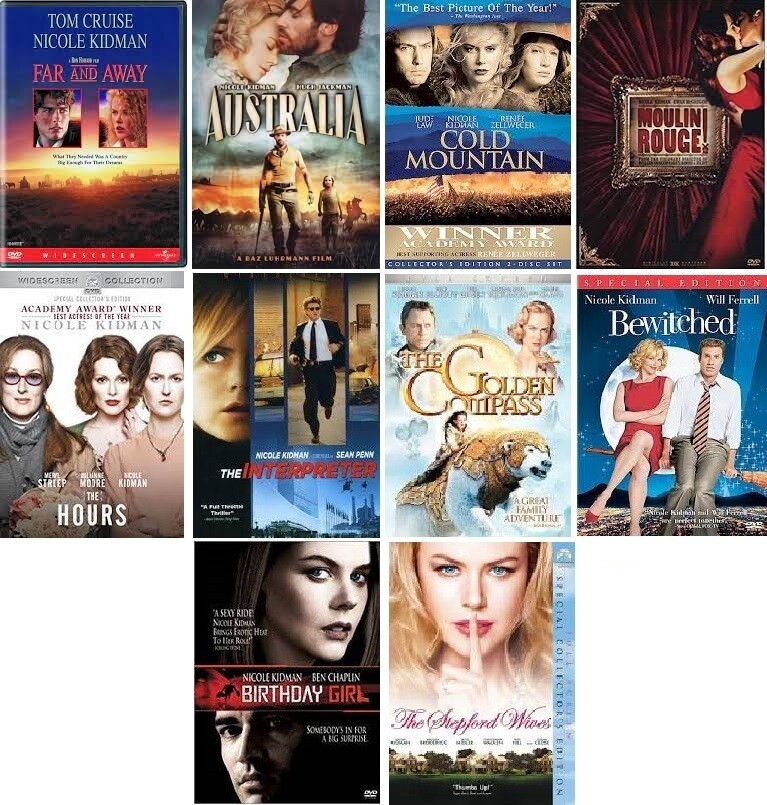 Nicole Kidman 10 Film Collection (DVD) Complete Title Listing In Description.