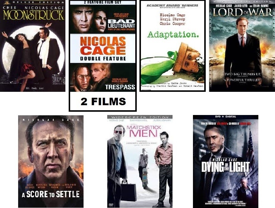 Nicolas Cage 8 Film Collection (DVD) Complete Title Listing In Description