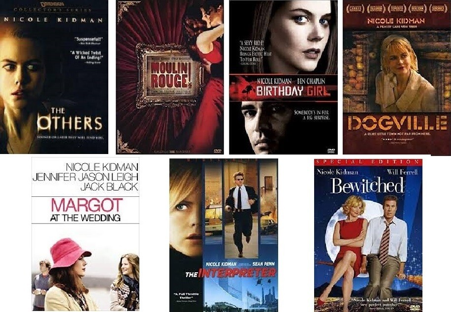 Nicole Kidman 7 Film Collection (DVD) Complete Title Listing In Description