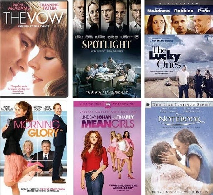 Rachel McAdams 6 Film Collection (DVD) Complete Title Listing In Description.
