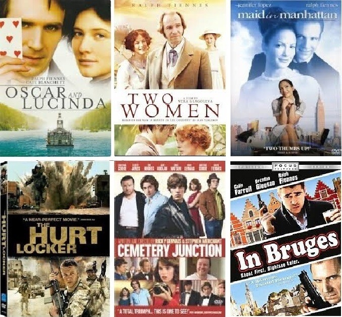 Ralph Fiennes 6 Film Collection (DVD) Complete Title Listing In Description.