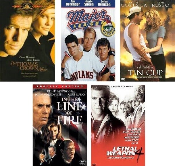 Rene Russo 5 Film Collection (DVD) Complete Title Listing In Description