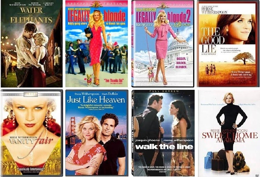 Reese Witherspoon 8 Film Collection (DVD) Complete Title Listing In Description.