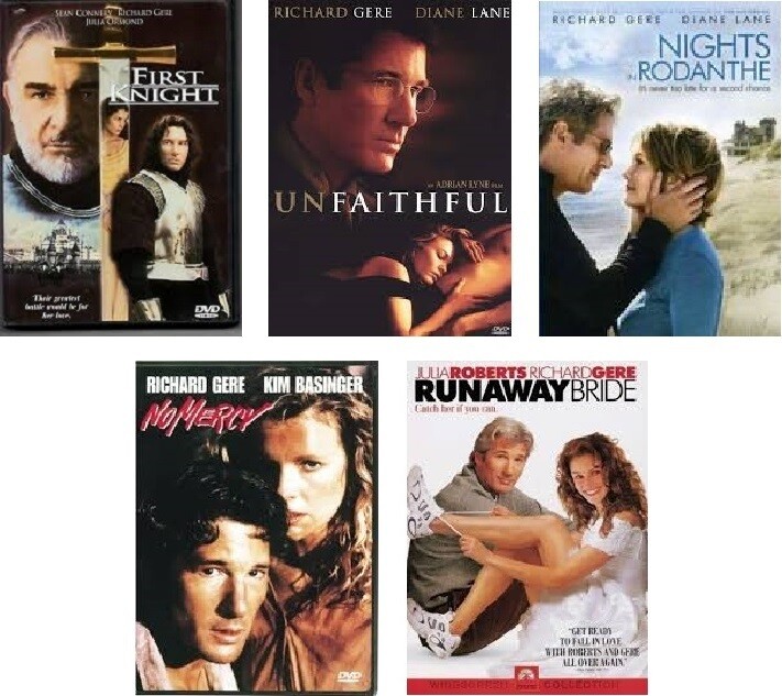 Richard Gere 5 Film Collection (DVD) Complete Title Listing In Description.