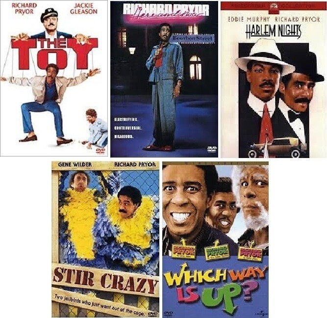 Richard Pryor 5 Film Collection (DVD) Complete Title Listing In Description.