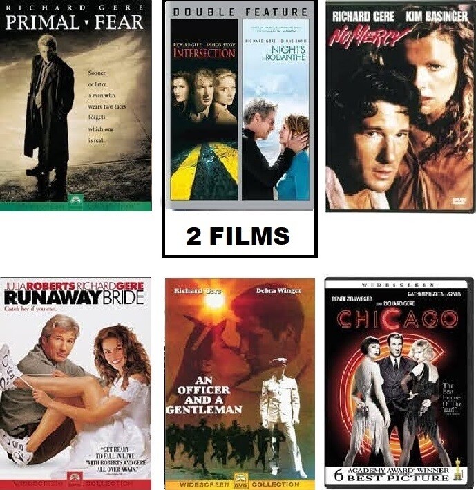 Richard Gere 7 Film Collection (DVD) Complete Title Listing In Description.