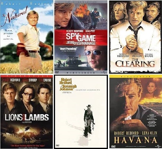 Robert Redford 6 Film Collection (DVD) Complete Title Listing In Description.