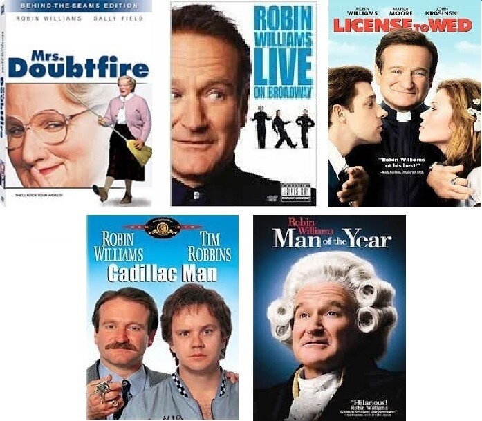 Robin Williams 5 Film Collection (DVD) Complete Title Listing In Description.