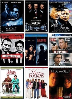 Robert De Niro 9 Film Collection (DVD) Complete Title Listing In Description.