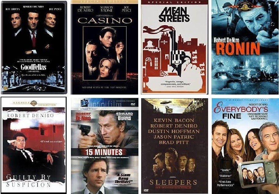 Robert De Niro 8 Film Collection (DVD) Complete Title Listing In Description