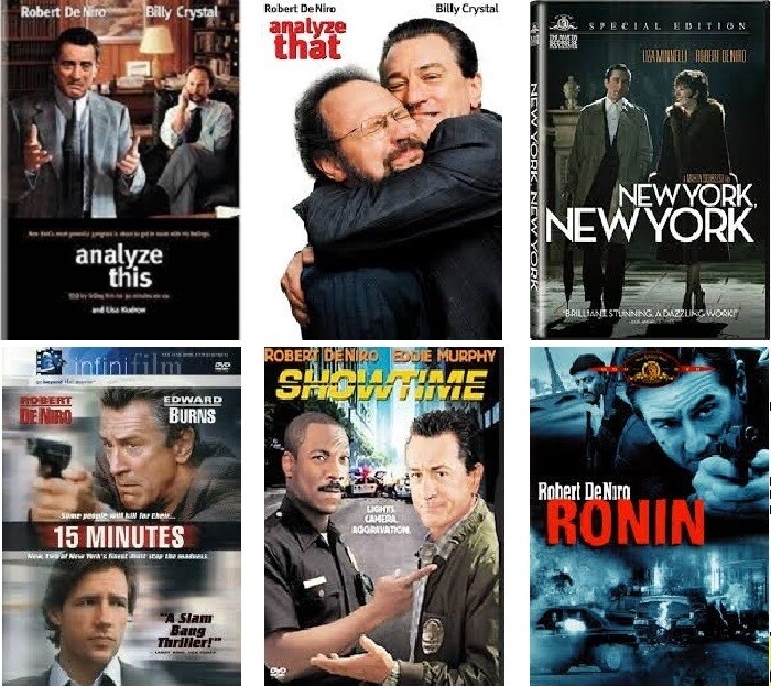 Robert De Niro 6 Film Collection (DVD) Complete Title Listing In Description