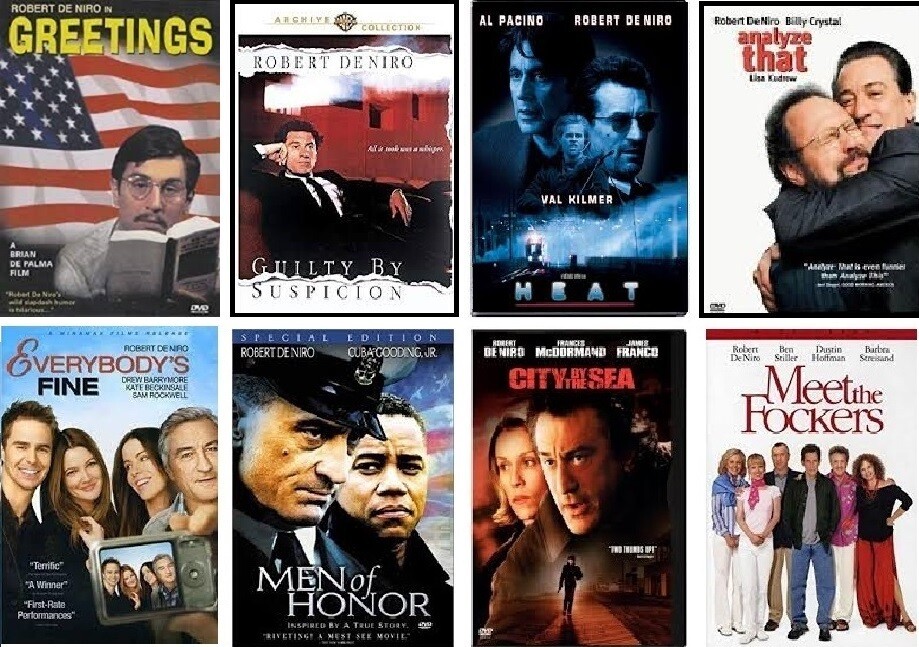Robert De Niro 8 Film Collection (DVD) Complete Title Listing In Description.