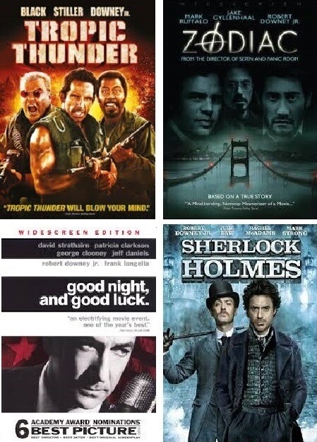 Robert Downey Jr. 4 Film Collection (DVD) Complete Title Listing In Description