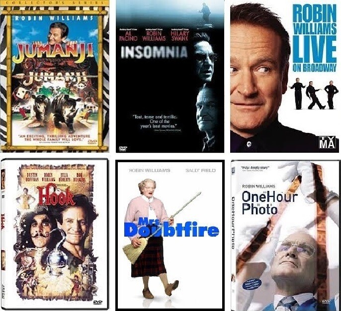 Robin Williams 6 Film Collection (DVD) Complete Title Listing In Description.