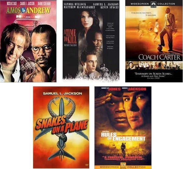 Samuel L. Jackson 5 Film Collection (DVD) Complete Title Listing In Description.