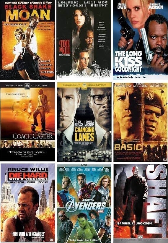 Samuel L. Jackson 9 Film Collection (DVD) Complete Title Listing In Description.