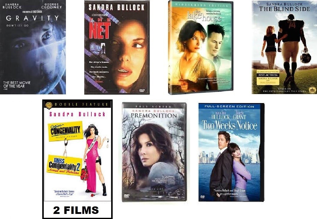 Sandra Bullock 8 Film Collection (DVD) Complete Title Listing In Description