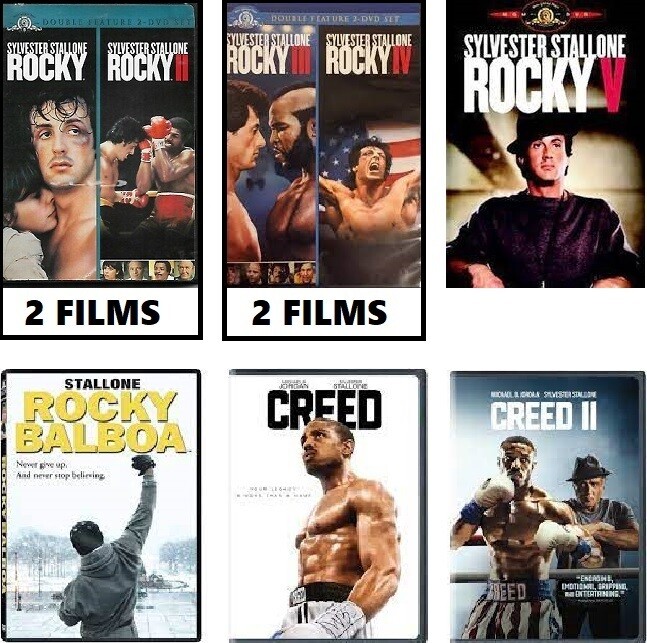 Rocky 8 Film Collection (DVD) Complete Title Listing In Description