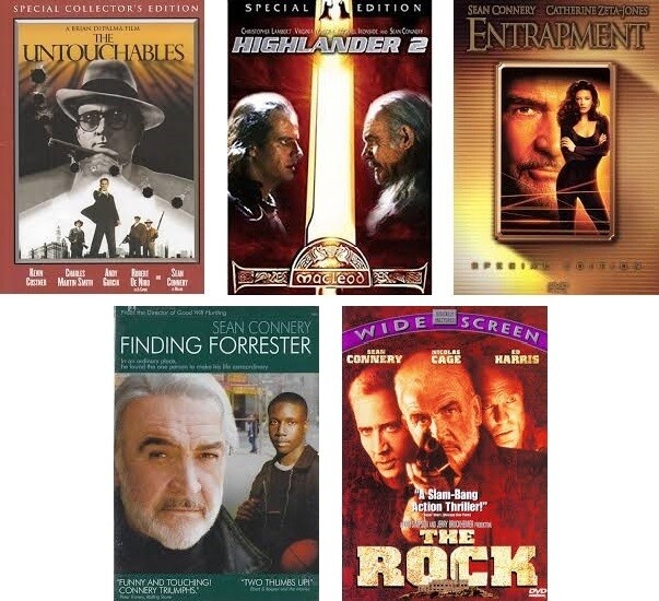 Sean Connery 5 Film Collection (DVD) Complete Title Listing In Description