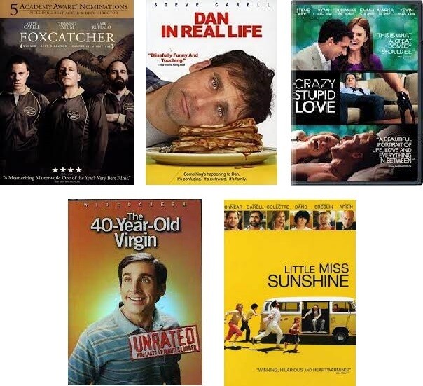 Steve Carell 5 Film Collection (DVD) Complete Title Listing In Description.
