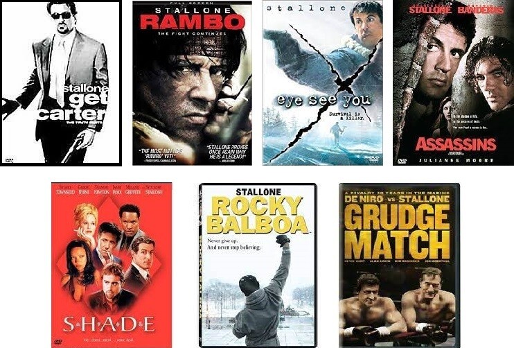 Sylvester Stallone 7 Film Collection (DVD) Complete Title Listing In Description.