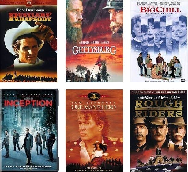 Tom Berenger 6 Film Collection (DVD) Complete Title Listing In Description.