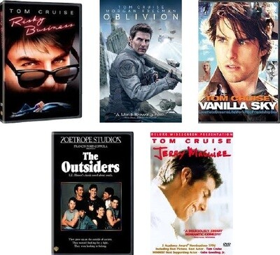 Tom Cruise 5 Film Collection (DVD) Complete Title Listing In Description.