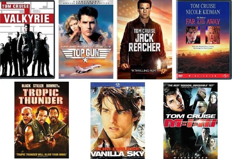 Tom Cruise 7 Film Collection (DVD) Complete Title Listing In Description.